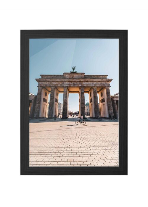 brandenburger tor fotografie poster ingelijst in zwarte lijst