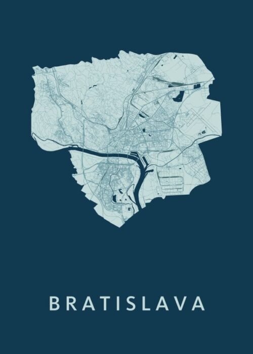 Bratislava Feldgrau Stadskaart Poster Kopen