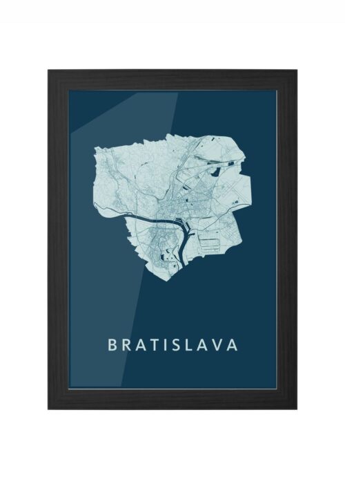 Bratislava Feldgrau Ingelijst in Zwart lijst Kopen | Kunst in Kaart