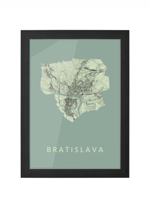 Bratislava Olive Ingelijst in Zwart lijst Kopen | Kunst in Kaart