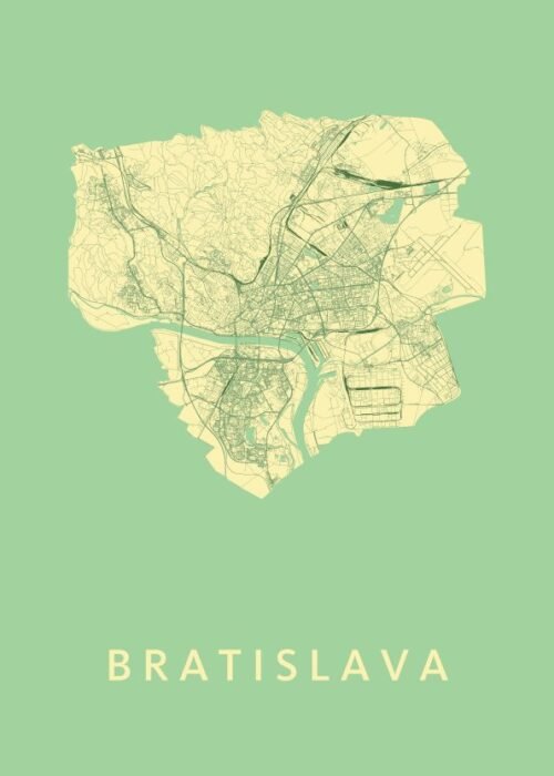 Bratislava Spring Stadskaart Poster Kopen