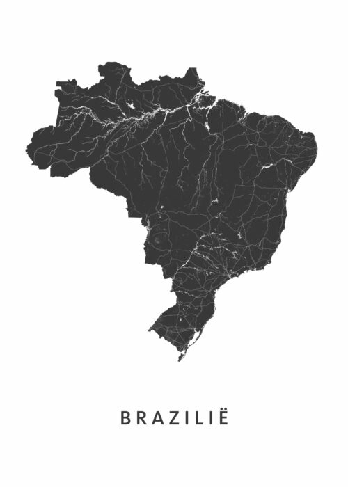 Brazilië landkaart poster