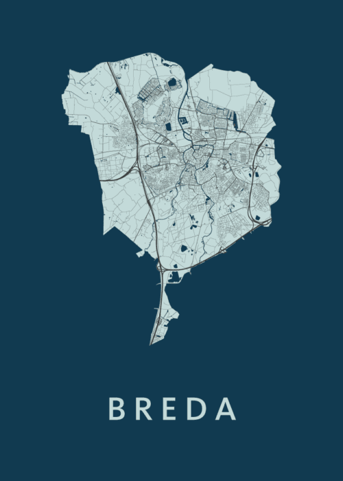 Breda Navy Stadskaart Poster Kopen