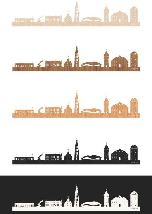 Houten Skyline van Breda