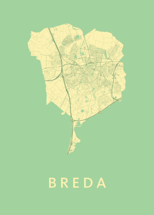 Breda Spring Stadskaart Poster Kopen