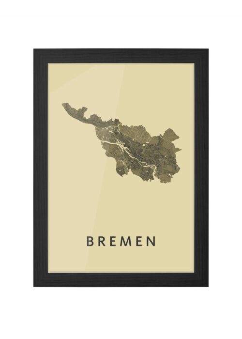 Bremen GoldenRod Ingelijst in Zwart lijst Kopen | Kunst in Kaart