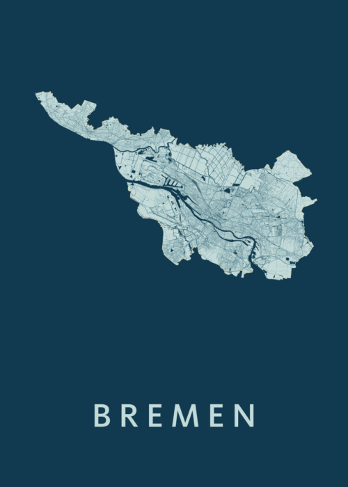 Bremen Feldgrau Stadskaart Poster Kopen