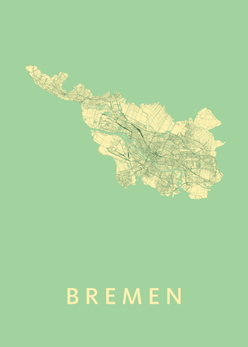 Bremen Spring Stadskaart Poster Kopen