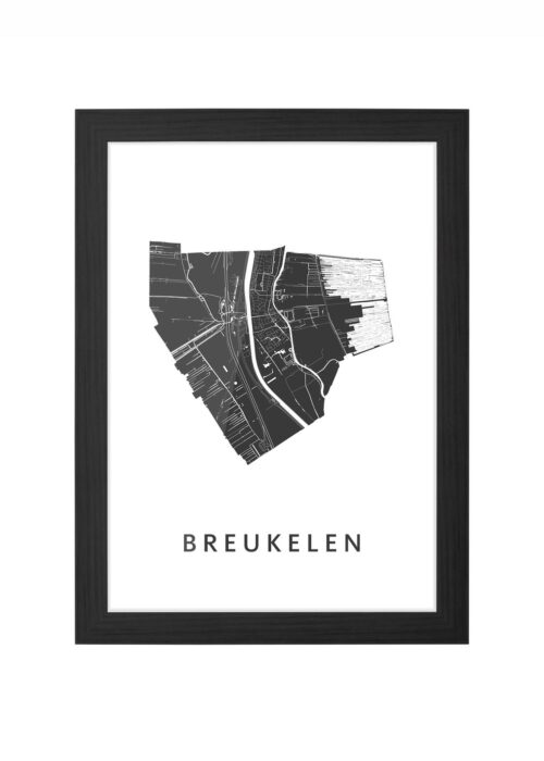 Breukelen Ingelijst in Zwart lijst Kopen | Kunst in Kaart