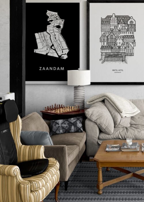 InntelHotel Zaandam LijntekeningPoster