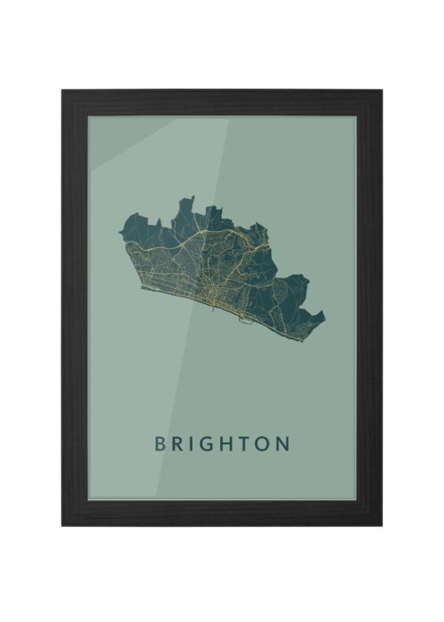 Brighton Amazon Ingelijst in Zwart lijst Kopen | Kunst in Kaart