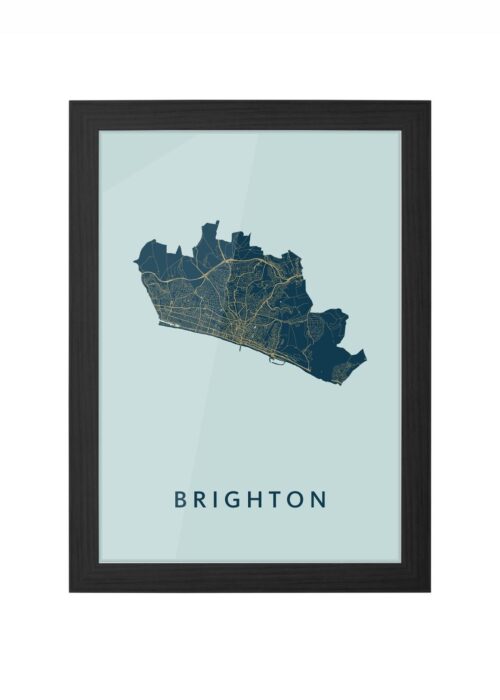 Brighton Prussian Ingelijst in Zwart lijst Kopen | Kunst in Kaart