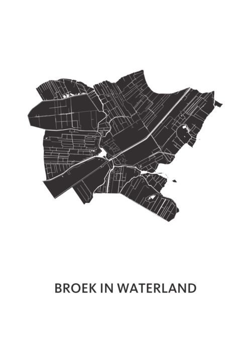 Broek in Waterland Stadskaart Poster Kopen