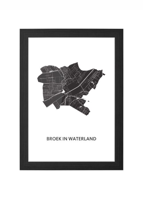Broek in Waterland Ingelijst in Zwart lijst Kopen | Kunst in Kaart