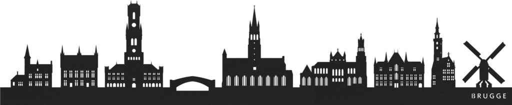 Brugge zwarte skyline