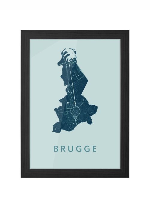 Brugge Mint Ingelijst in Zwart lijst Kopen | Kunst in Kaart