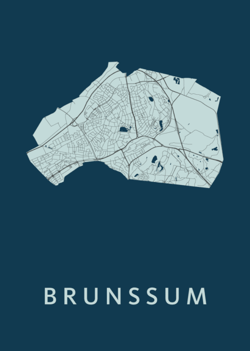 Brunssum Navy Stadskaart Poster Kopen