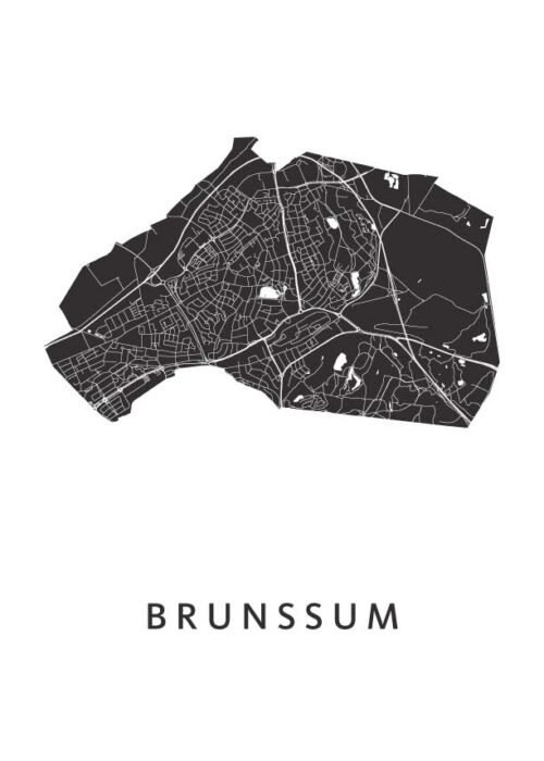 Brunssum White Stadskaart Poster Kopen