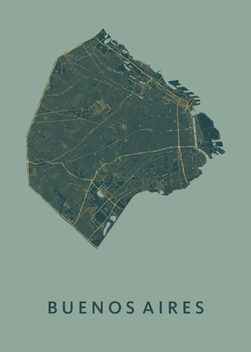 Buenos Aires Amazon Stadskaart Poster Kopen