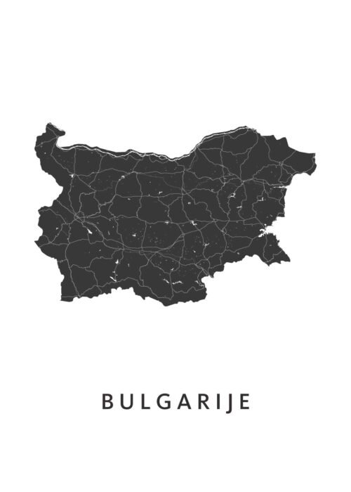 Bulgarije landkaart poster