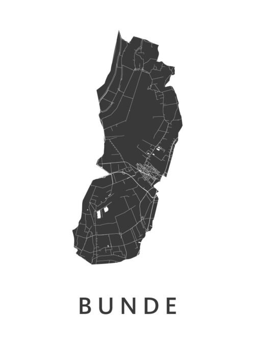 Bunde (DE) Kaart Poster