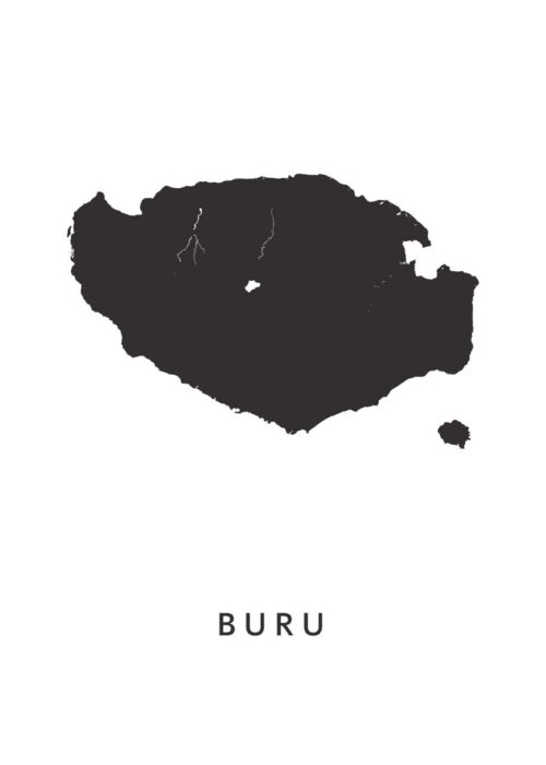 Buru Eilandkaart Poster