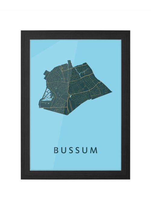 Bussum Azure Ingelijst in Zwart lijst Kopen | Kunst in Kaart