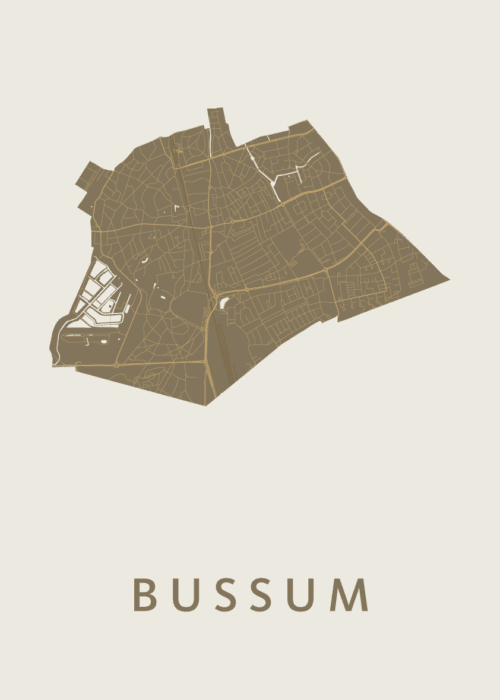 Bussum Stadskaart - Gold