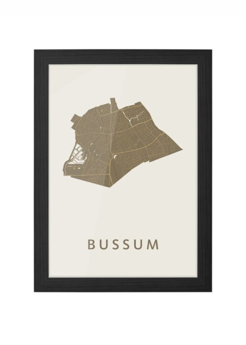 Bussum Gold Ingelijst in Zwart lijst Kopen | Kunst in Kaart