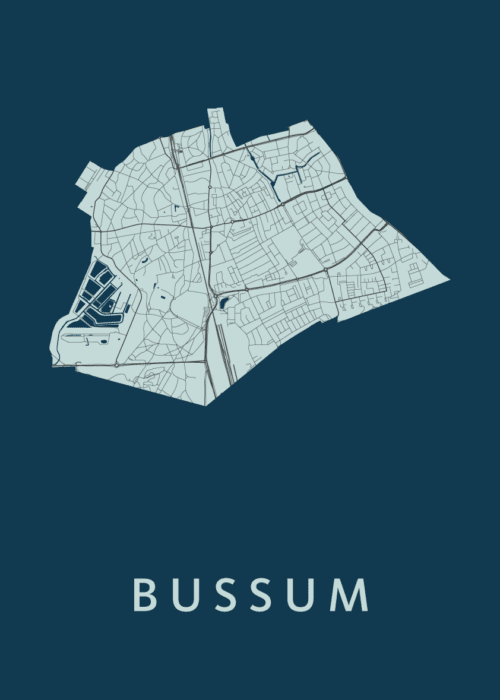 Bussum Navy Stadskaart Poster Kopen