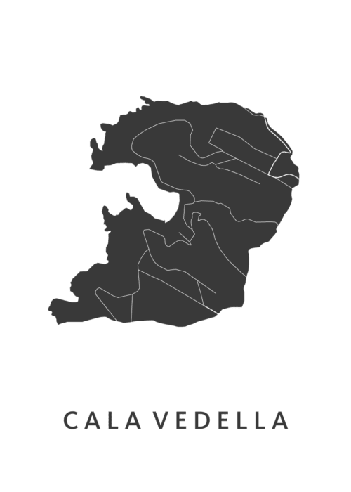 Cala Vadella Stadskaart Poster Kopen