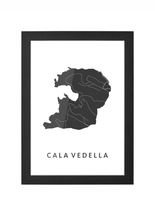 Cala Vadella Ingelijst in Zwart lijst Kopen | Kunst in Kaart