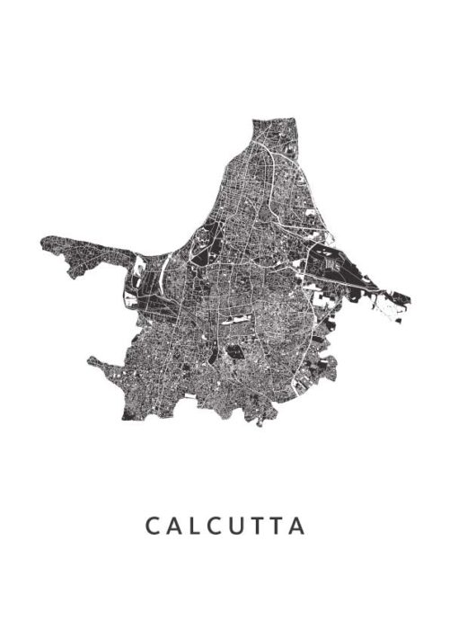 Calcutta Stadskaart Poster Kopen