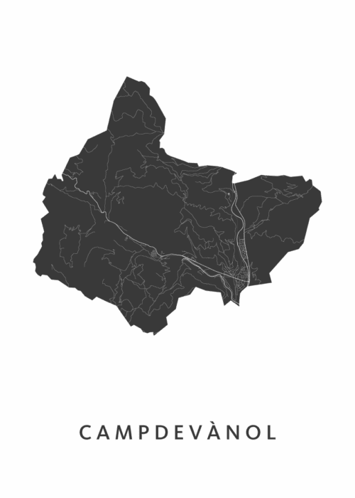 Campdevànol Stadskaart Poster Kopen
