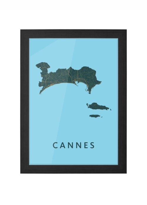 Cannes Azure Ingelijst in Zwart lijst Kopen | Kunst in Kaart