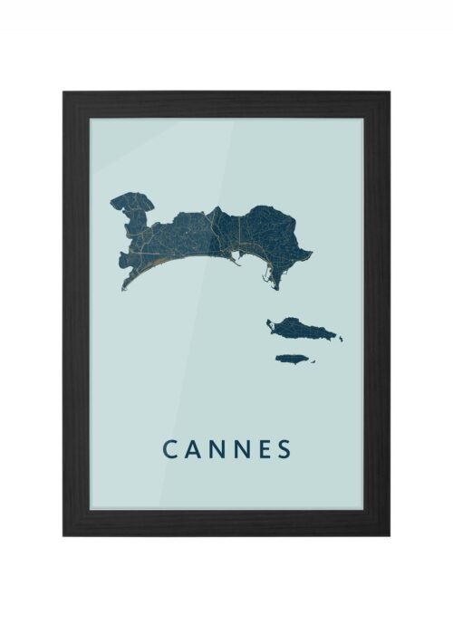 Cannes Prussian Ingelijst in Zwart lijst Kopen | Kunst in Kaart