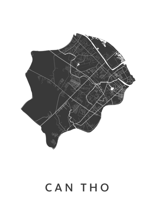Can Tho Stadskaart Poster Kopen