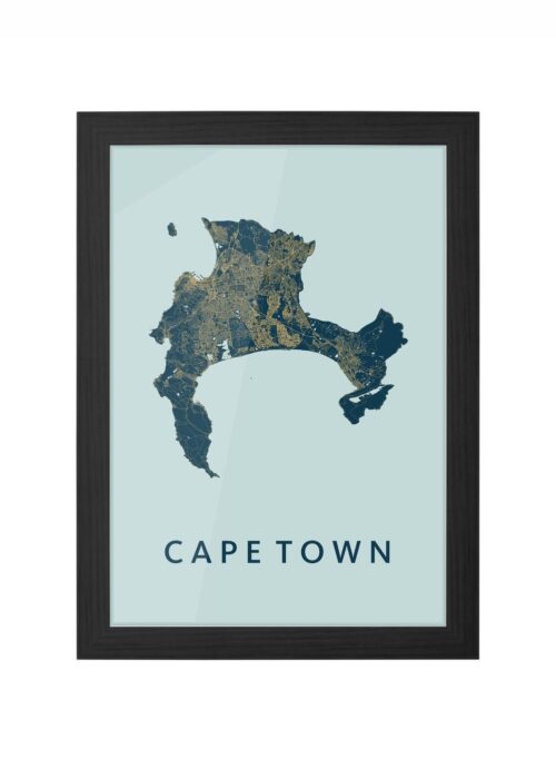 Cape Town Prussian Ingelijst in Zwart lijst Kopen | Kunst in Kaart