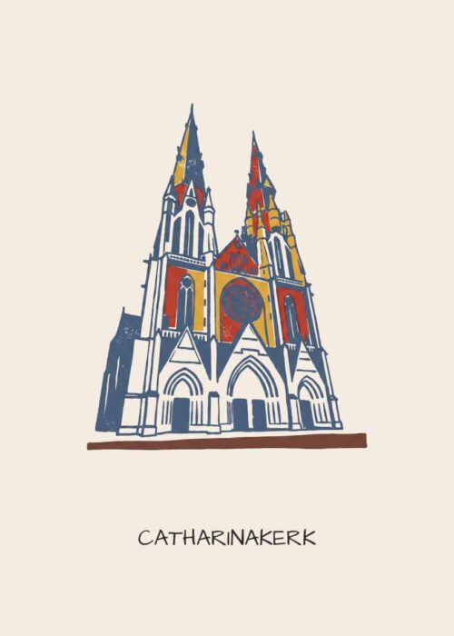 Catharinakerk Eindhoven - Linosnede-stijl