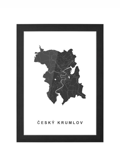 Český Krumlov Ingelijst in Zwart lijst Kopen | Kunst in Kaart