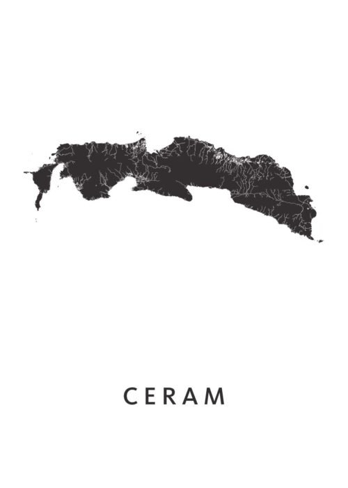 Ceram Eilandkaart Poster