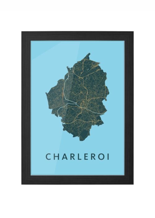 Charleroi Azure Ingelijst in Zwart lijst Kopen | Kunst in Kaart
