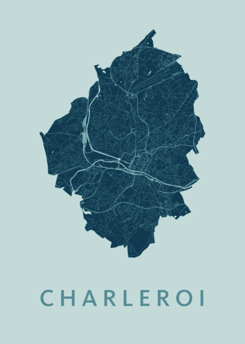 Charleroi Mint Stadskaart Poster Kopen