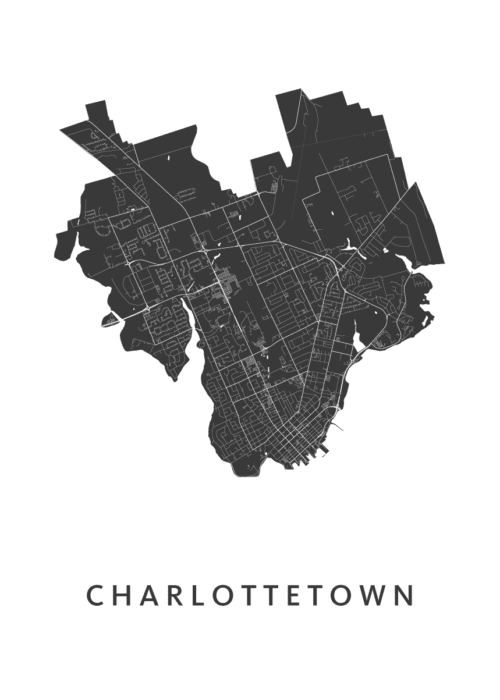Charlottetown Stadskaart Poster Kopen