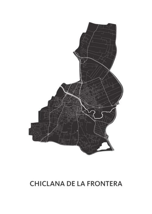 Chiclana de la Frontera Stadskaart Poster Kopen