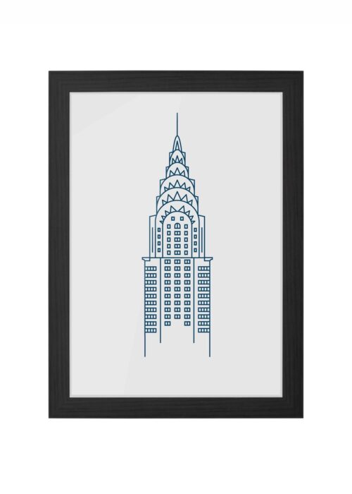 chrysler building print nieki van diepen ingelijst in zwarte lijst