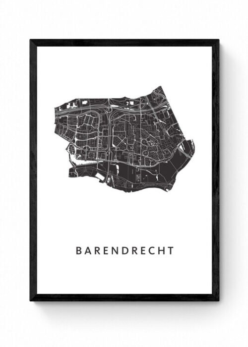 Kunst in Kaart poster ingelijst