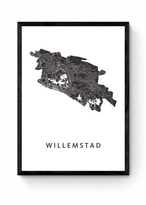 Kunst in Kaart poster ingelijst