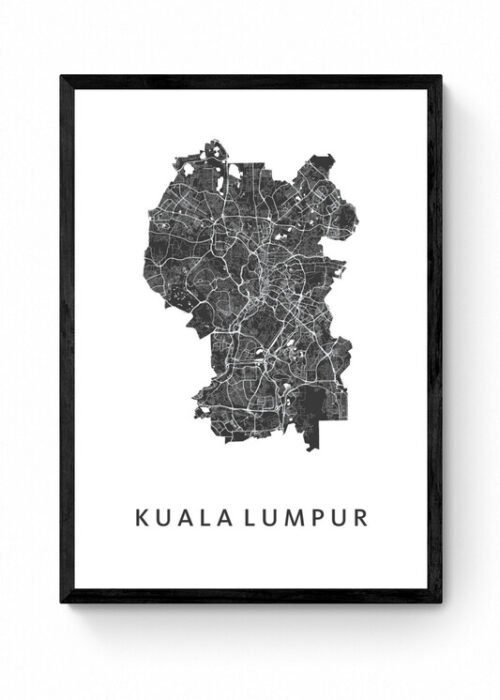 Kuala Lumpur Stadskaart Poster Kopen