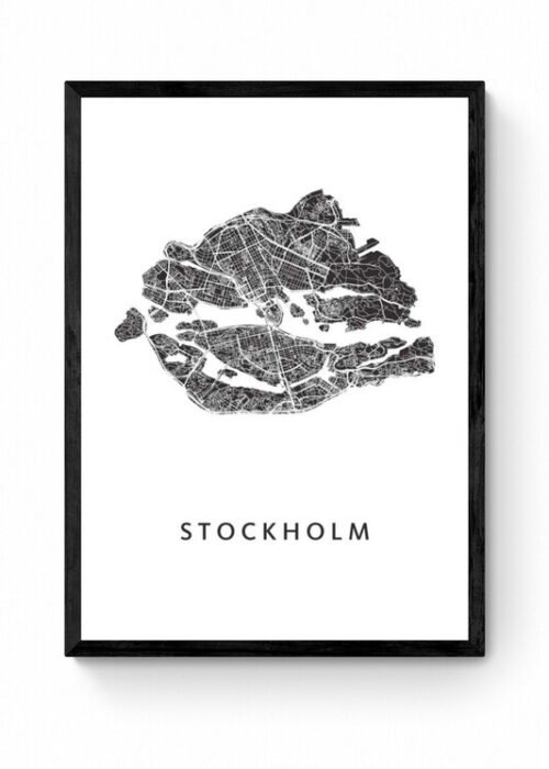 Kunst in Kaart poster ingelijst
